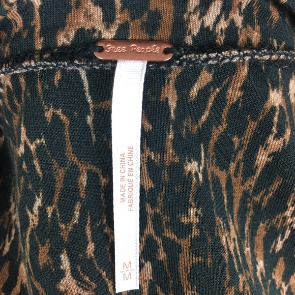 Free People Wild Thing Leopard Print Top H - Picture 6 of 8